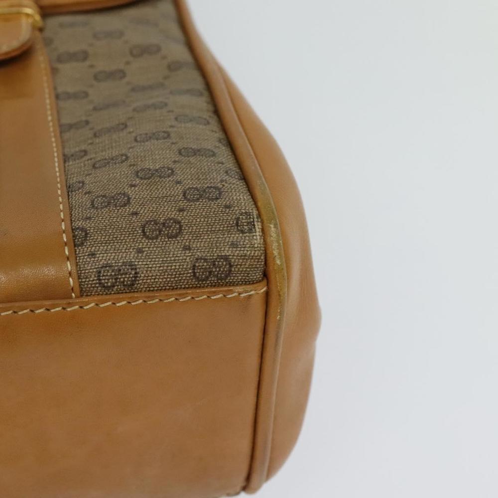 GUCCI Micro GG Supreme Hand Bag PVC Leather Beige Gold 000 984 4857 Auth ep7571 - Picture 9 of 16